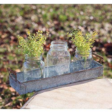 Washed Galvanized Candle Tray - The Fox Decor